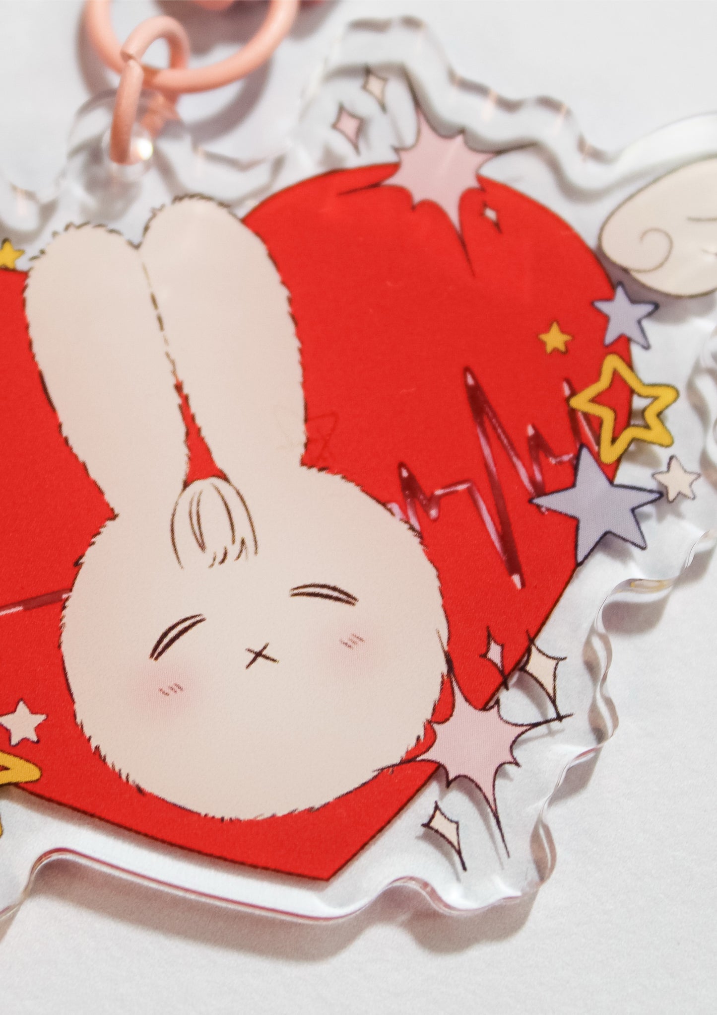 "Bunny Bright Stars" Acrylic Keychain