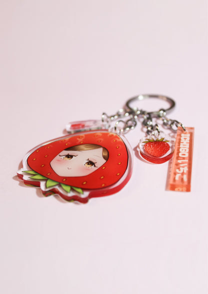 Kanna Strawberry Head (OC) Acrylic Keychain