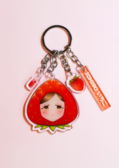 Kanna Strawberry Head (OC) Acrylic Keychain