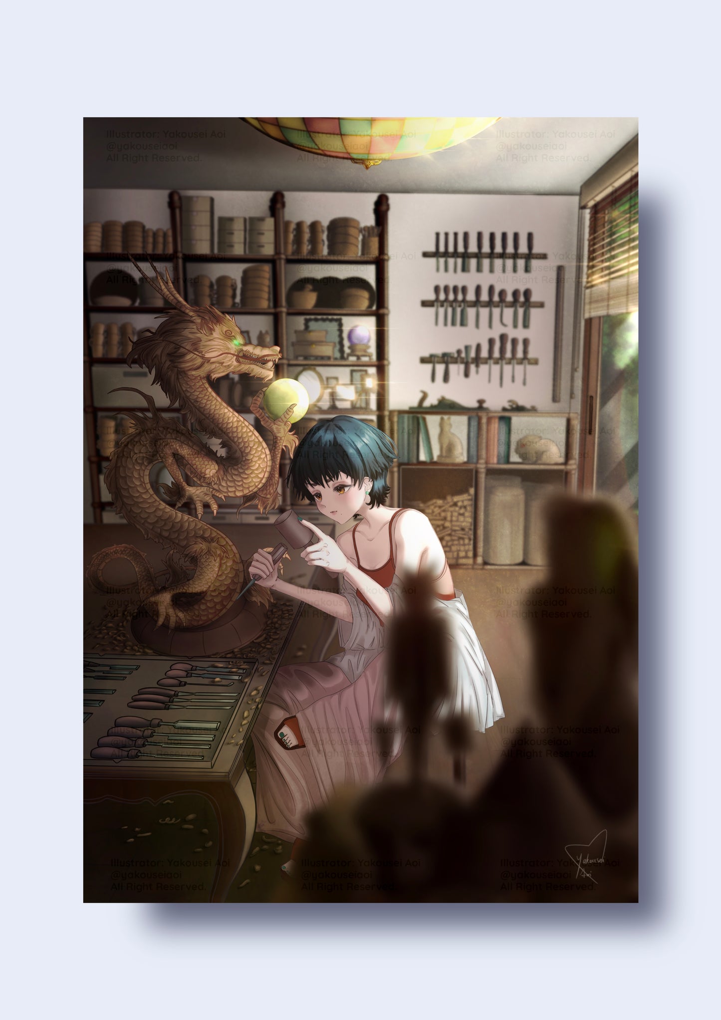 Wood Dragon A5 Prints