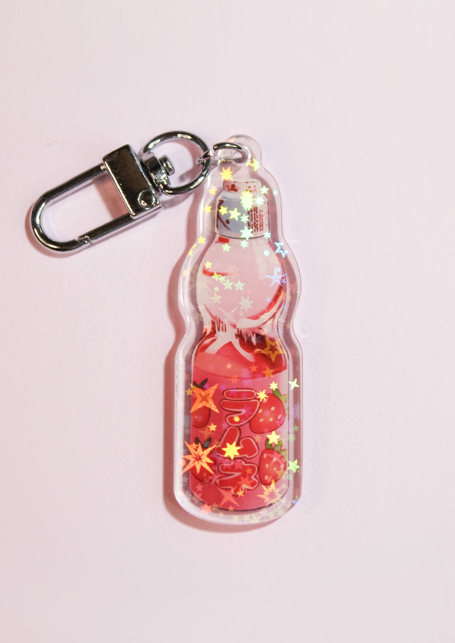Starry Strawberry Ramune Acrylic Keychain