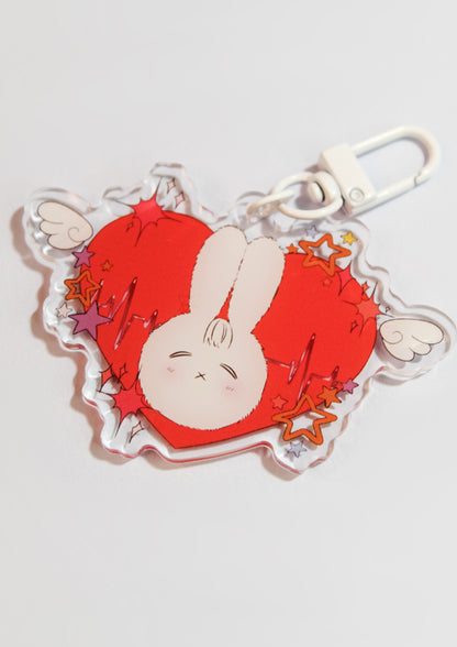 "Bunny Dark Stars" Acrylic Keychain