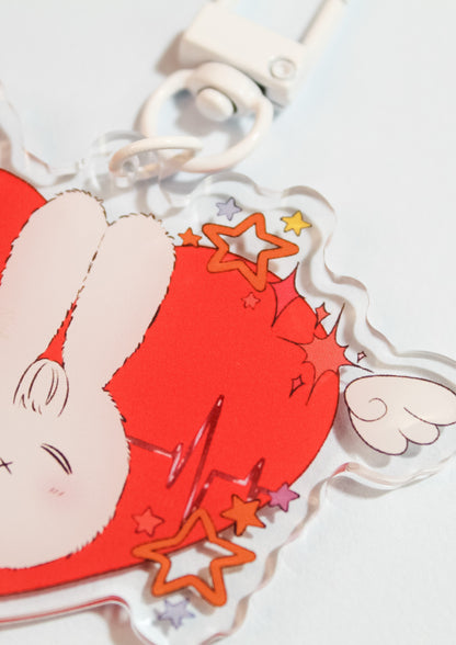 "Bunny Dark Stars" Acrylic Keychain