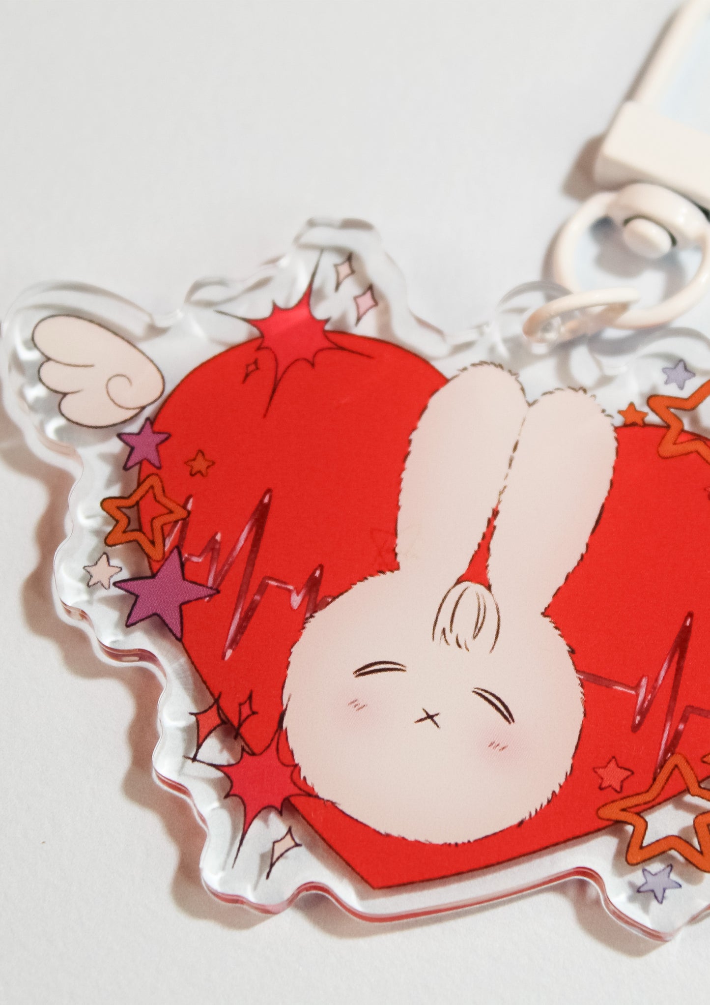 "Bunny Dark Stars" Acrylic Keychain