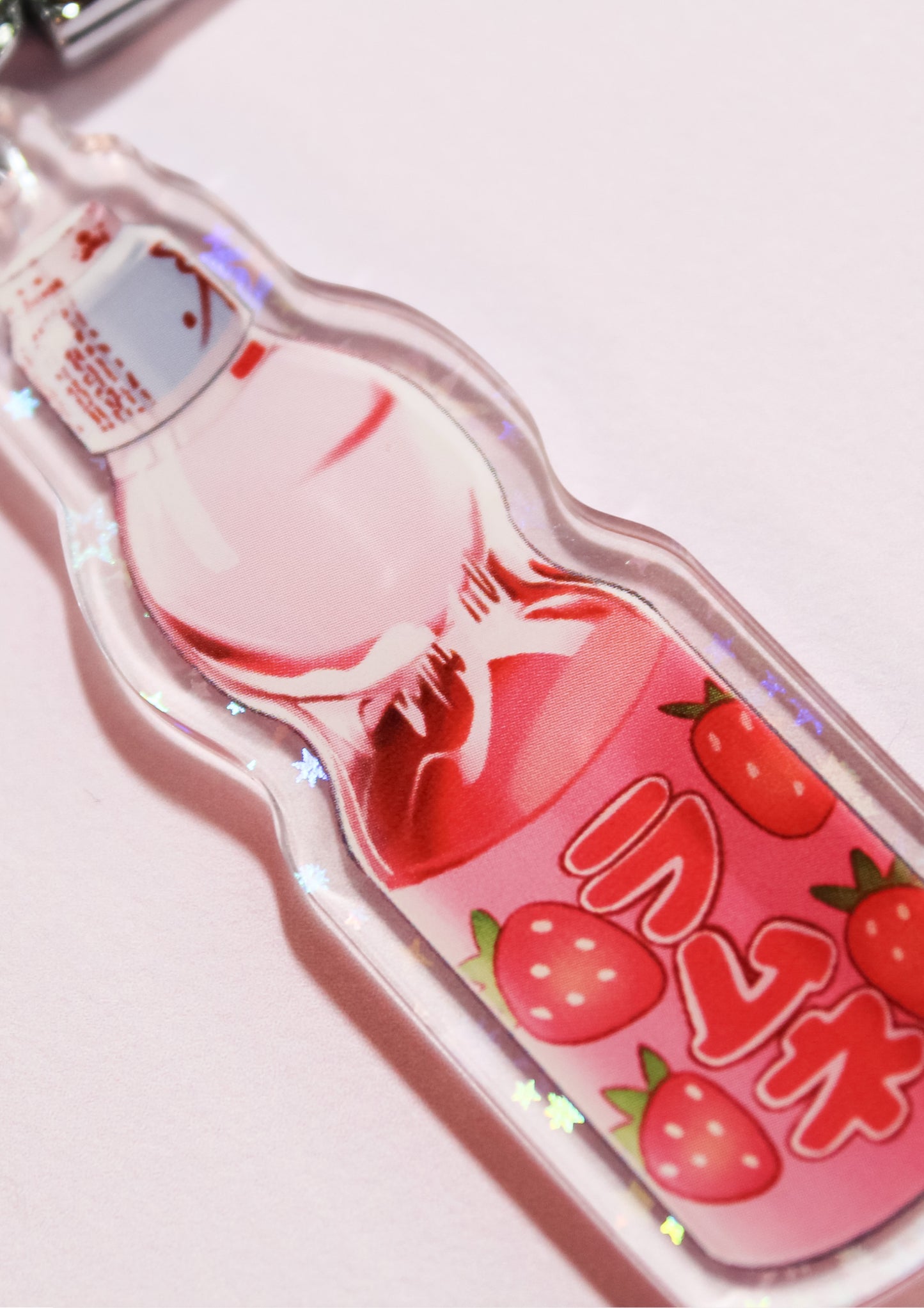 Starry Strawberry Ramune Acrylic Keychain