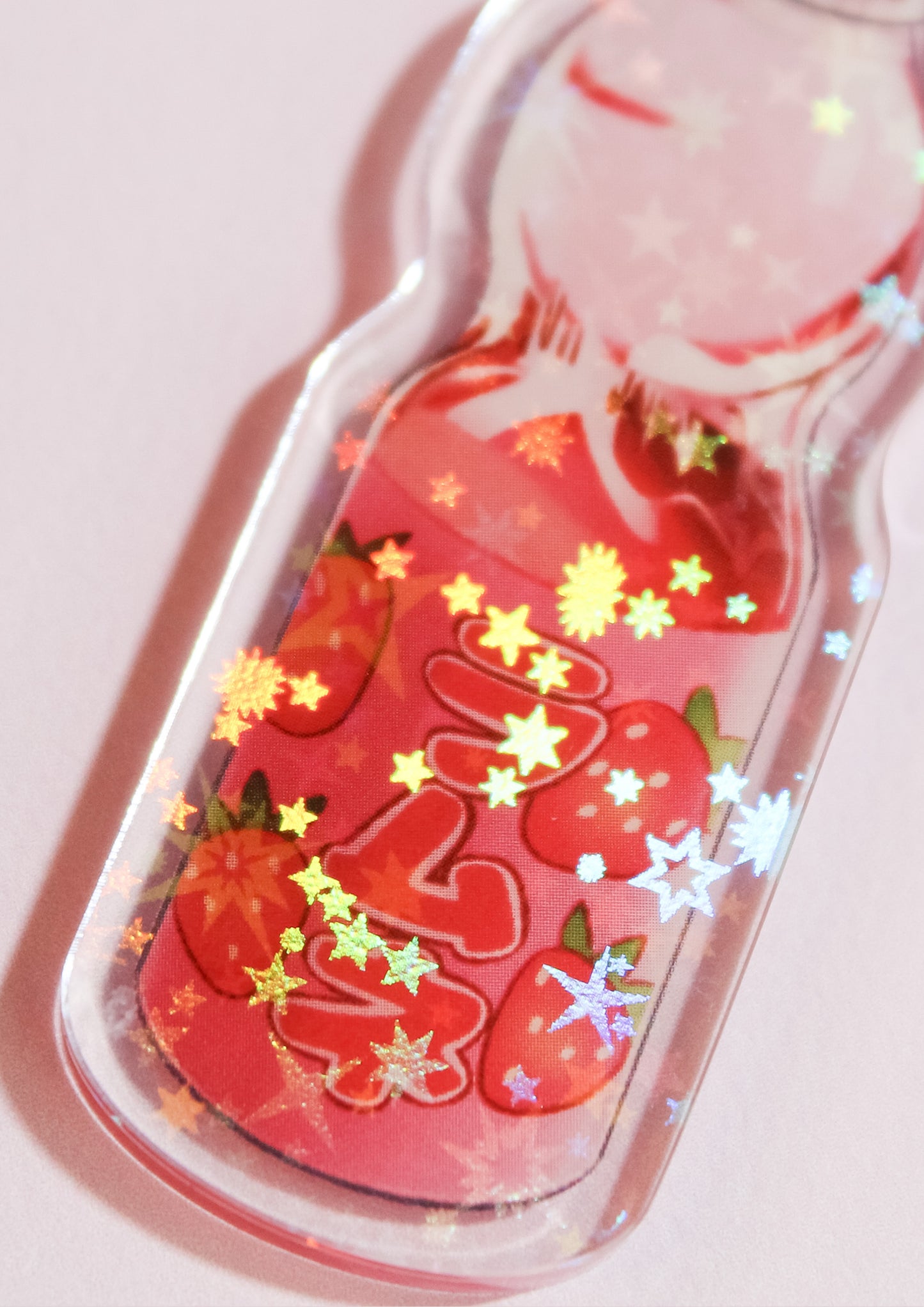 Starry Strawberry Ramune Acrylic Keychain