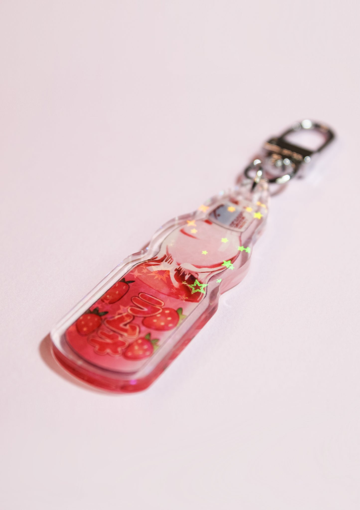 Starry Strawberry Ramune Acrylic Keychain