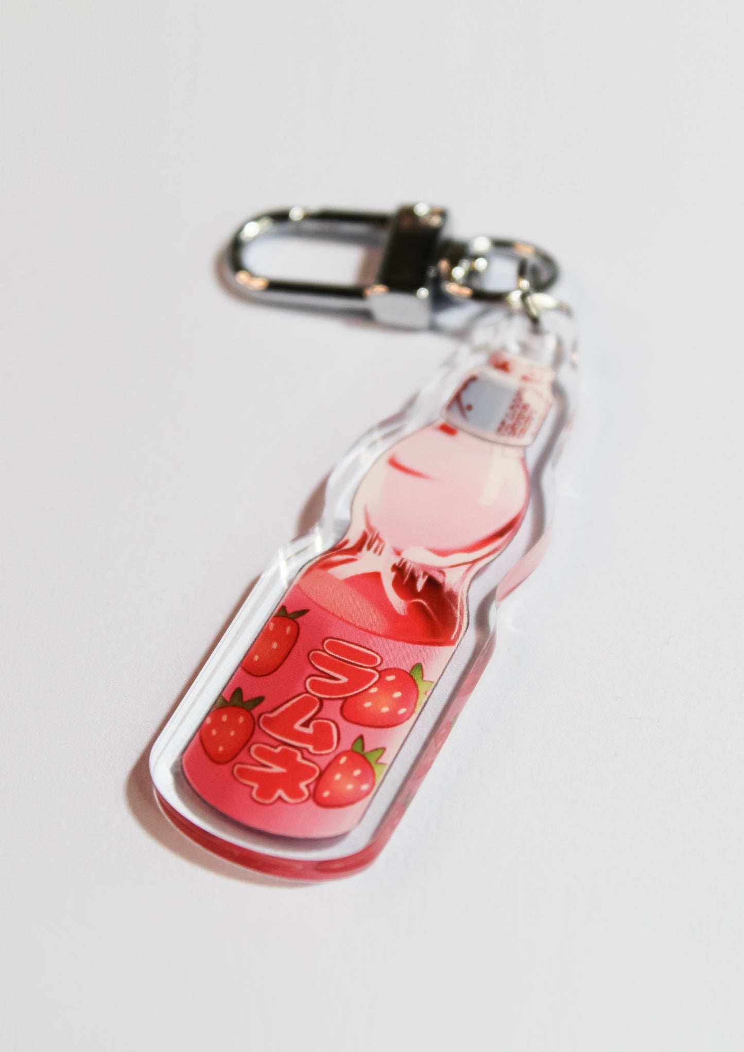 Strawberry Ramune Acrylic Keychain