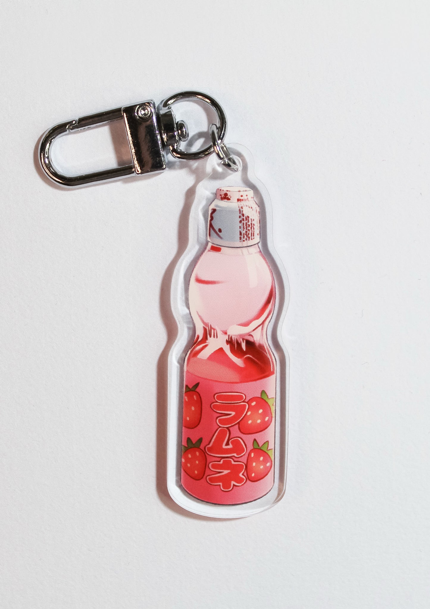 Strawberry Ramune Acrylic Keychain