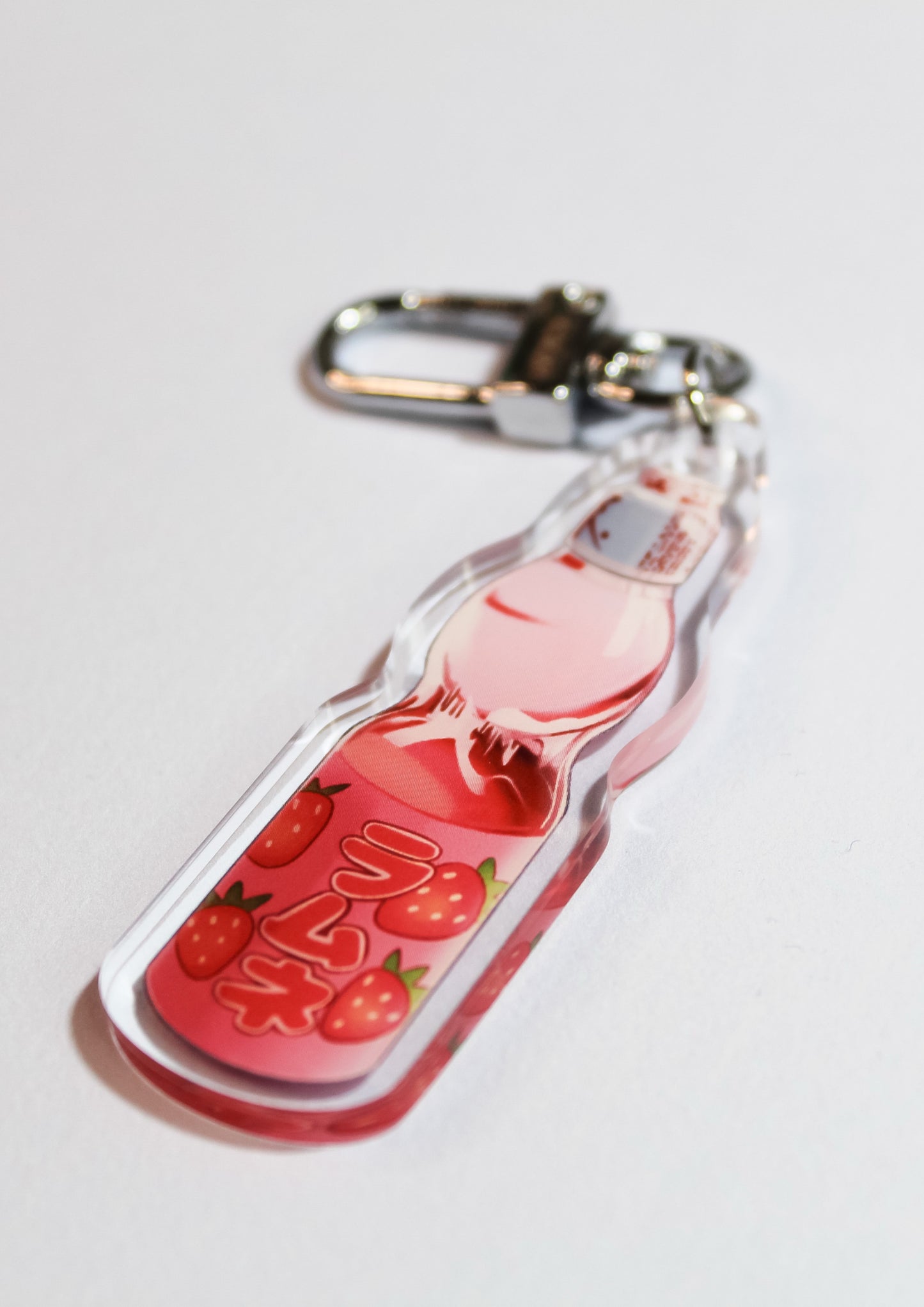 Strawberry Ramune Acrylic Keychain